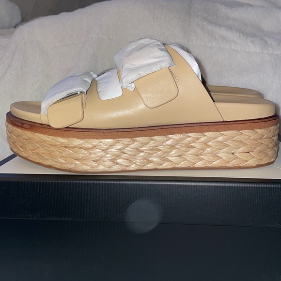 NWT J/SLIDES BONNIE Sand Leather Sandal - Picture 10 of 15